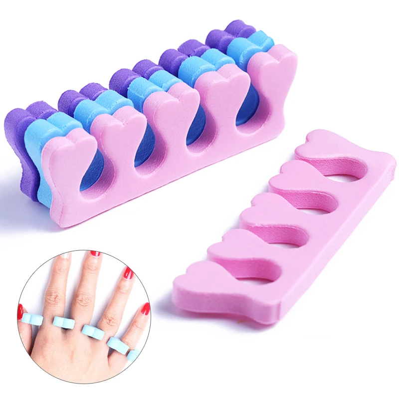 A Pair Professional Soft Foams Cotton Finger Toe Separators Nail Manicuring Foots Sponge Soft Gel UV Tools Manicure Pedicure nail art tools toe separators toe spreader finger toe separator
