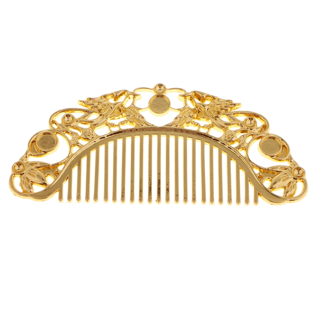 silver color Golden Color Round Cabochon Bezels Blank Hair Side Comb Cabochon Clip Hair Pin Clip Barrette Blanks Hairpin Findings