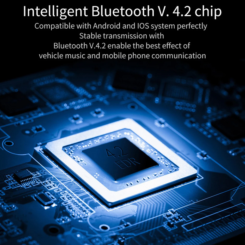 Светодиодный дисплей Hands Free беспроводной Bluetooth 4,2 fm-передатчик авто, аудио mp3-плеер TF карты двойной USB зарядное устройство