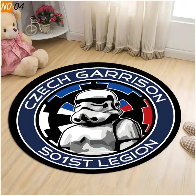 Disney-alfombra de juegos para bebés, alfombra redonda de motivo de La Guerra de las galaxias, para sala de estar, dormitorio, entrada, 120cm