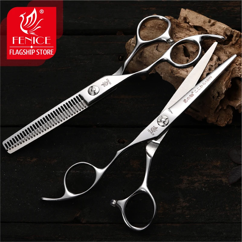 Fenice 6 Inch Professional Hair Scissors Left Handed Scissors Barber sets Shears Hairdressing scissors Salon Tools 2