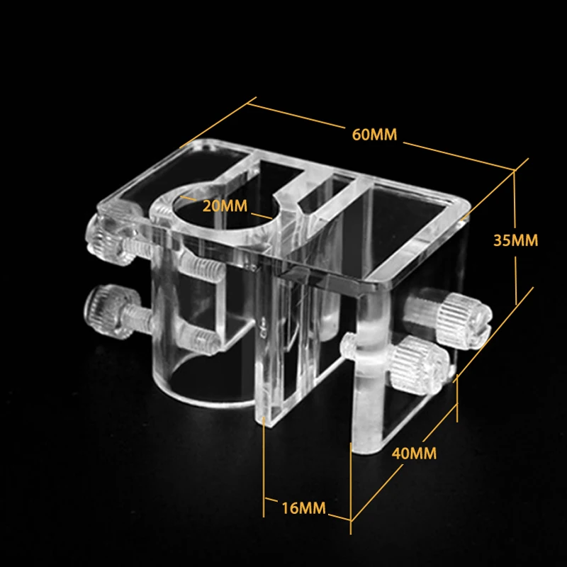 Aquarium Inflow Outflow Tube Holder Acrylic Mount Aquarium Fixing Tubing Clamp Inlet and Outlet Pipe Fixing Frame