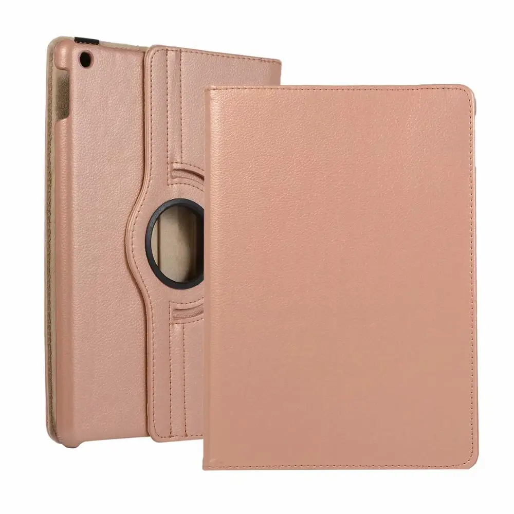 Чехол с поворотом на 360 градусов для нового iPad 7, 10,2 дюймов, чехол из искусственной кожи с функцией автоматического сна, чехол с подставкой для iPad 7, 10,2 дюймов, чехол - Цвет: rose red
