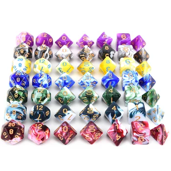 

7pcs Dice Set Mixed Color Polyhedral DnD Dice for RPG Dungeons and Dragons Role Playing Game Dice Set