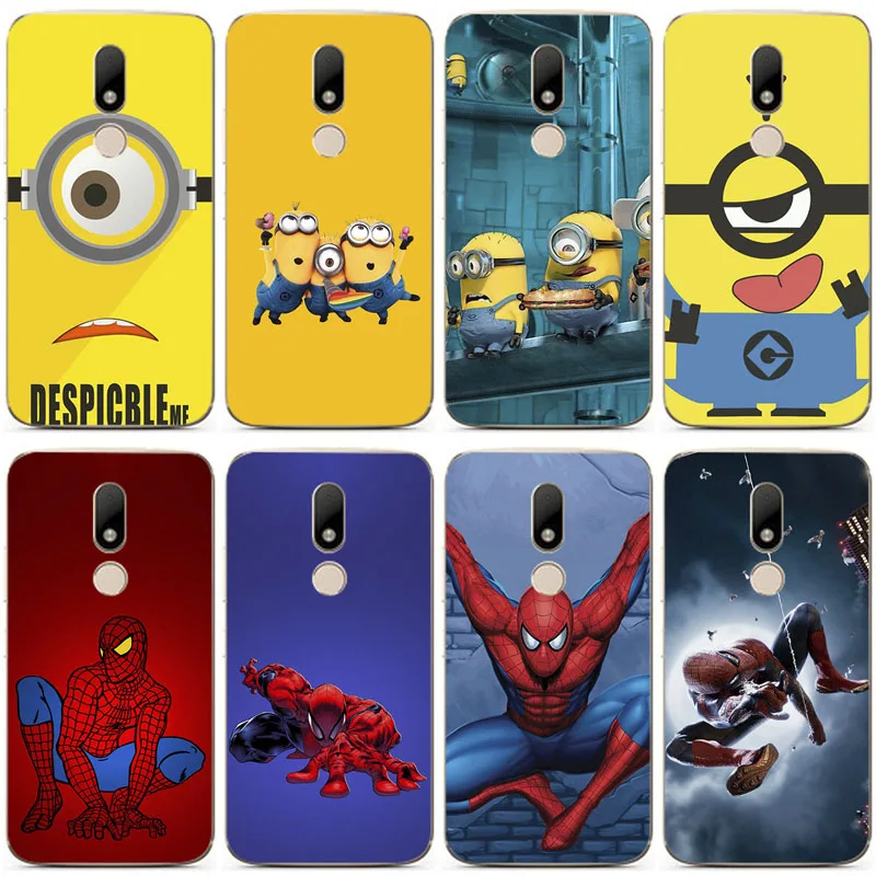 Мягкий силиконовый чехол для Motorola Moto M XT1662 XT1663 розовый с милым рисунком животных