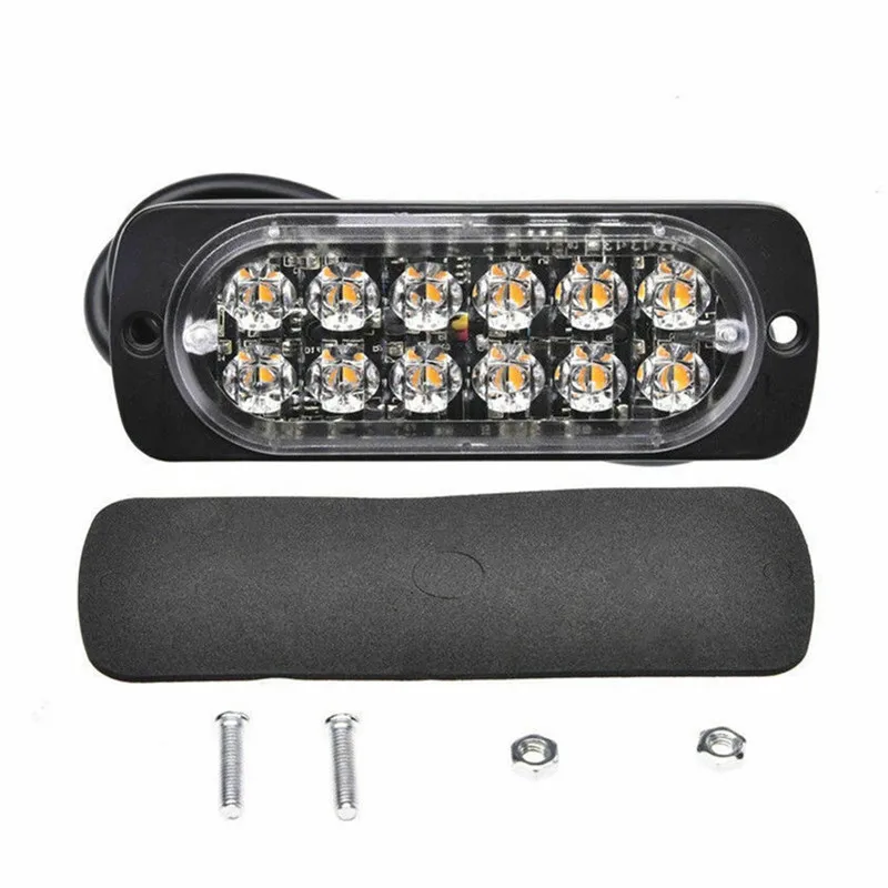 Warning Lights Ultra-thin Assembly 36W LED Police Lights 12 LED Car Truck Emergency rear Strobe Car-styling car singal Lights