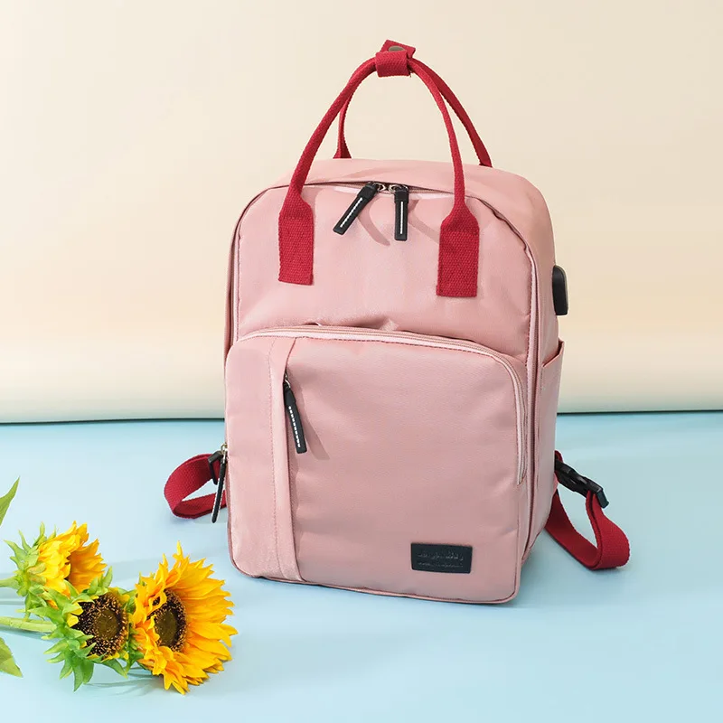 

Diaper Bag Women's 2019 New Style Fashion Multi-functional Large-Volume Fashion Waterproof School Bag Nursing Shoulder Electric