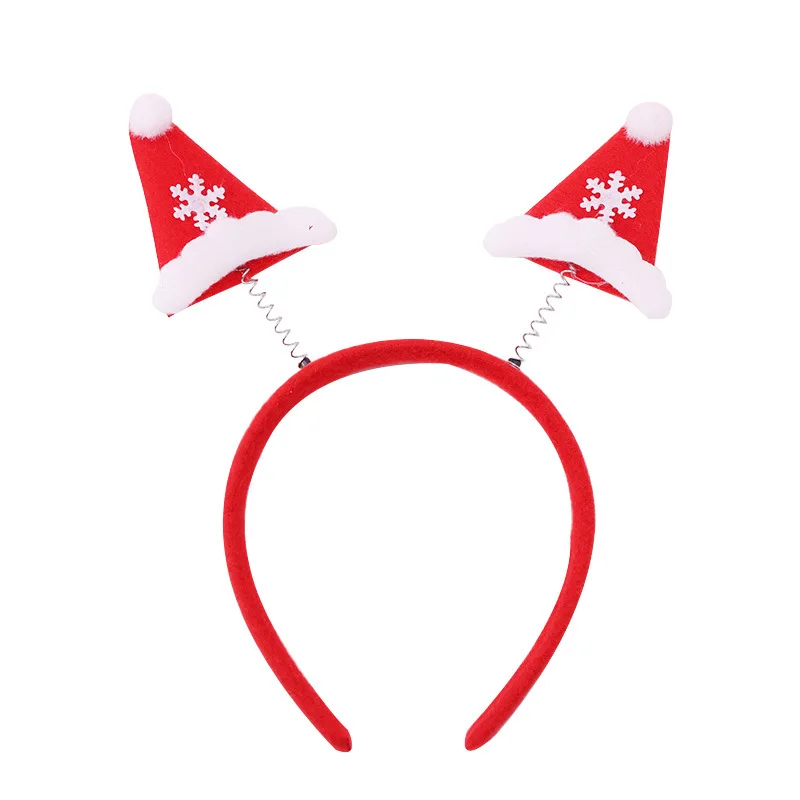 CN Glitter Christmas Hairbands For Girls Kids Cartoon Santa Claus Snowman Antler Tree Sequin Headband Party Hair Accessories - Color: 6