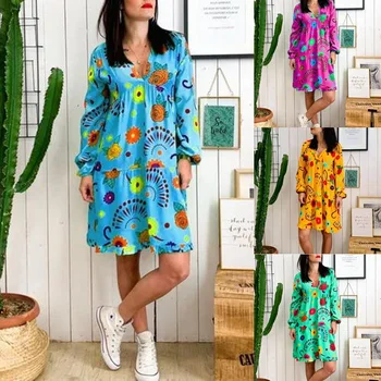 

Madam clothing OWLPRINCESS 2020 New Style for Autumn and Winter Floral Printed Dress