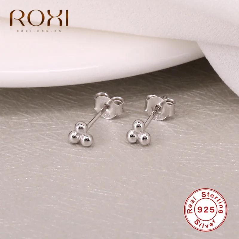 ROXI 100% Стерлинговое Серебро 925 пробы ювелирное изделие минималистичные серьги