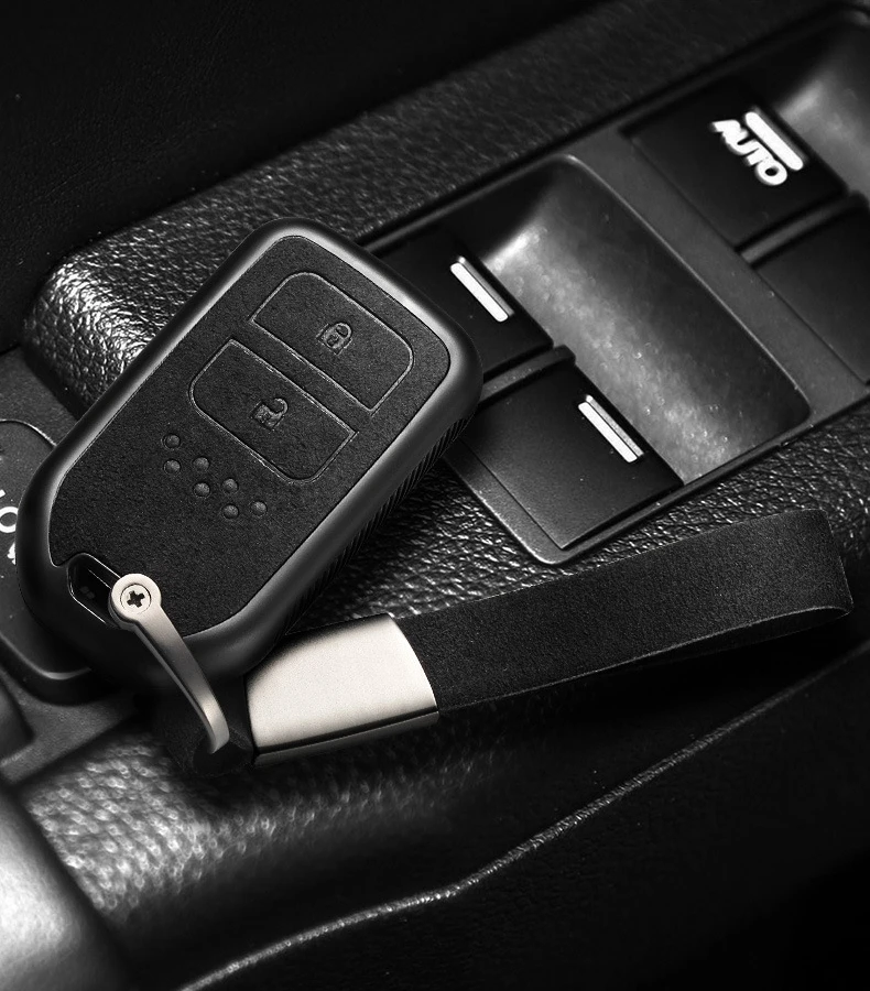 Copertura della cassa chiave senza chiave dell'automobile di cuoio di TPU per Honda STEPWGN Odyssey Freed Elysion MPV Civic Accord Pilot CRV 2015-2018 10 20191020_205641_503