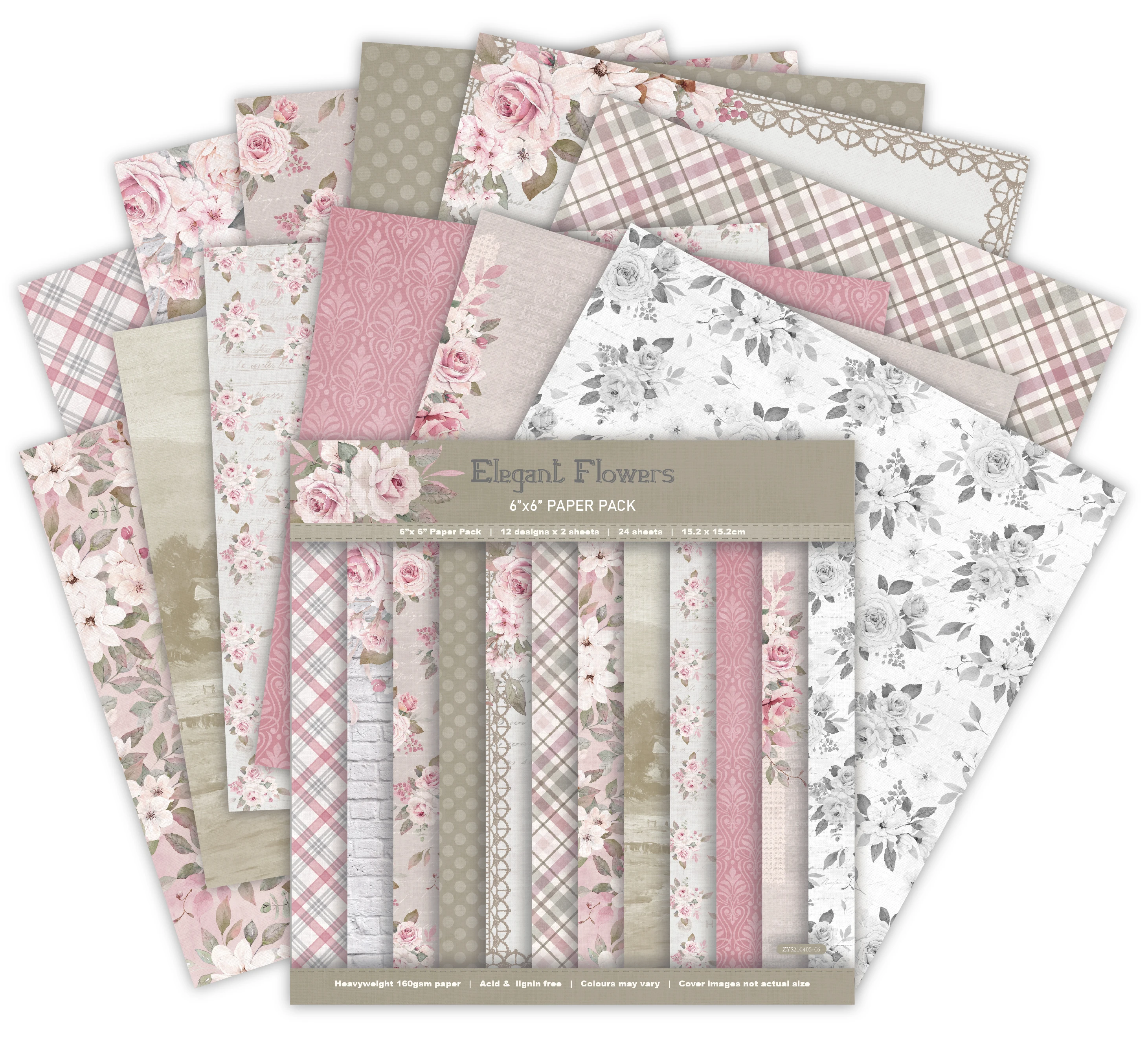 Scrapbook Paper Craft Paper Scrapbooking Material Scrapbooking Materials Handmade Craft Paper DIY Craft Materials Handmade Paper 24 sheets
