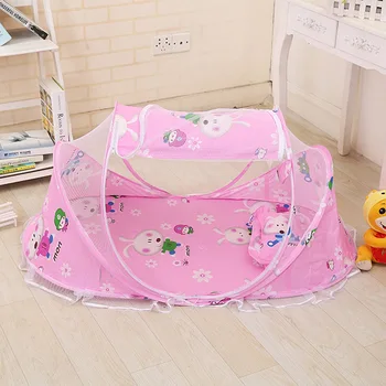 

Cute Children Mosquito Net Portable Foldable Portable Baby Travel Bed Mosquito Net Household Tent With Pillow 110x65x60cm
