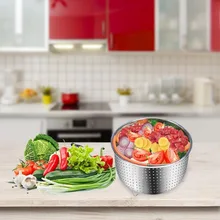 Бытовой пароочиститель емкость из нержавеющей стали кастрюли-пароварки рисоварки Силиконовая ручка многофункциональная Паровая корзина кухонная посуда