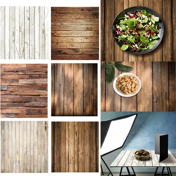 

60x60cm Retro Wood Board Texture Photography Background Backdrop Cloth Studio Video Photo Backgrounds Props Photograph Accessory