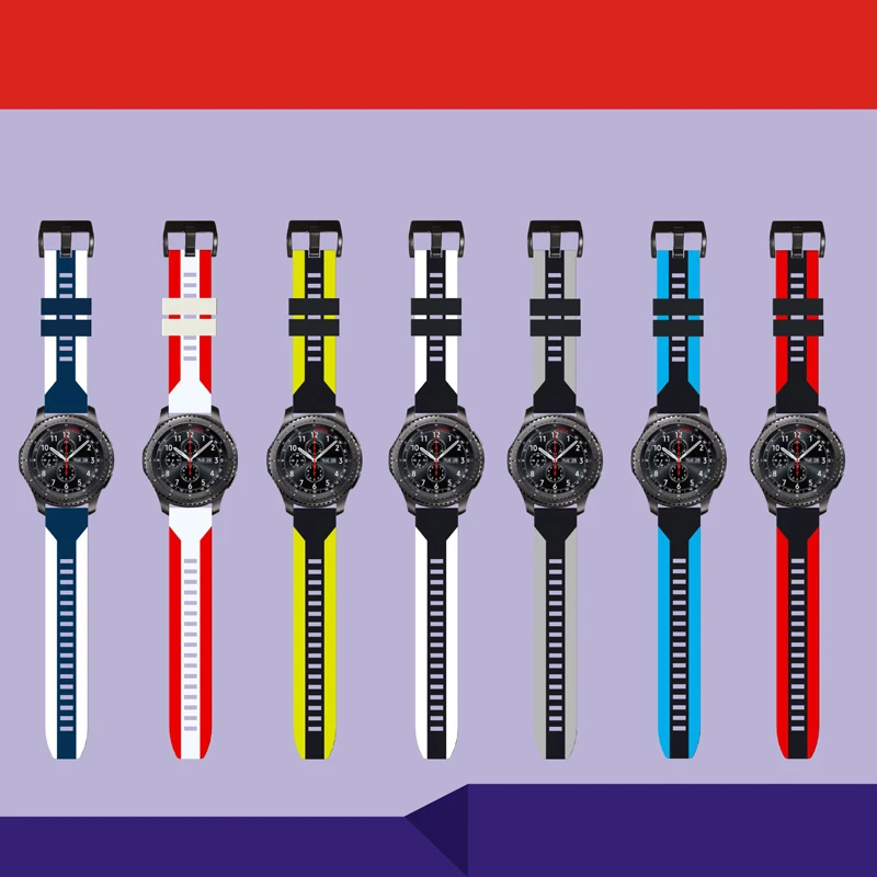 Ремешок для часов samsung Galaxy watch 20 22 мм 46 42 active 2 gear S3 Frontier huawei GT amazfit bip 47 44 | Наручные