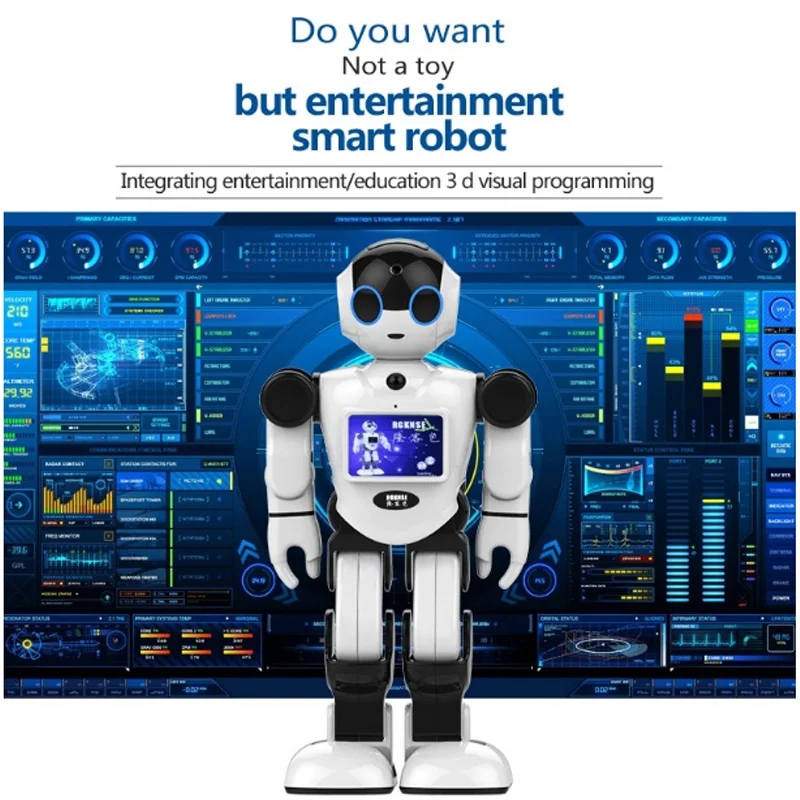 Voice-Controlled Robot child Learning Machine Singing Dancing Action Performance Smart Robot 2 Million Camera Robots toys gifts