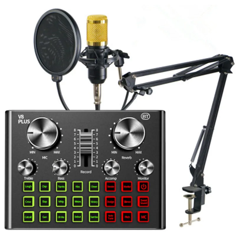 

V8PLUS Bluetooth USB External Sound Card BM800 microphone recording microphone For PC Computer
