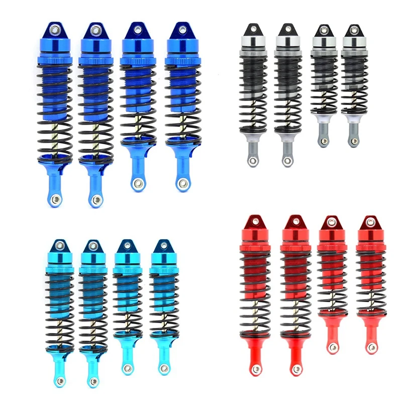 4Pcs Front & Rear All Metal Shock Absorber Damper for 1/10 Traxxas