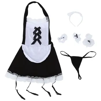 

Sexy lingerie hot erotic lingerie sexy Naughty Maid sexy Costumes dress sexy underwear role play kimono for women black