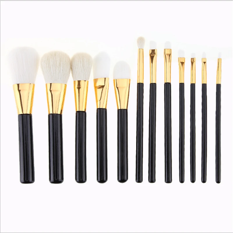 

12Pcs Makeup Brushes Tool Soft Goat Hair Cosmetic Powder Eye Shadow Foundation Blush Blending Beauty Make Up Brush