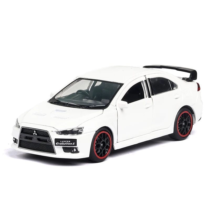 1:32 Mitsubishi EVO Lancer Evolution, игрушечный автомобиль из сплава, литая под давлением и Игрушечная модель автомобиля, игрушечные машинки для детей, подарки на день рождения, Рождество