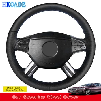 

DIY Black High Soft Artificial Leather Car Steering Wheel Cover For Mercedes Benz W164 M-Class ML500 ML350 X164 GL-Class GL4