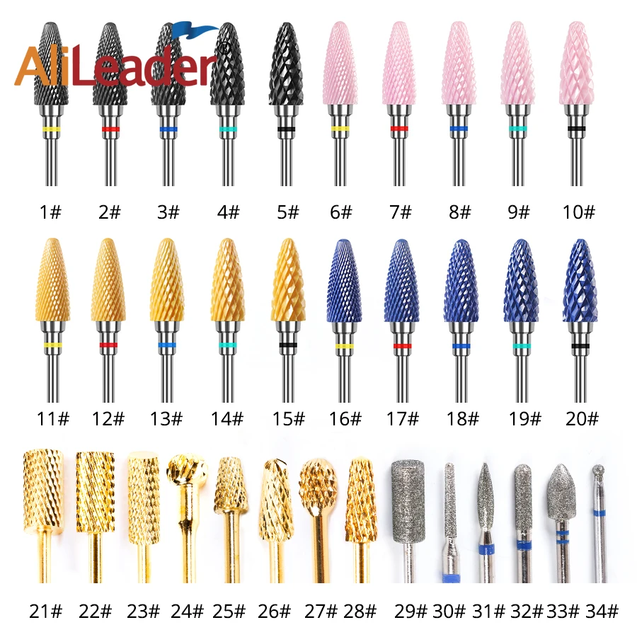 Alileader Nail Draill For Electric Drill Ceramic Drill Nail For Nail Art Instrument Safe Cutter For Cutter Manicure