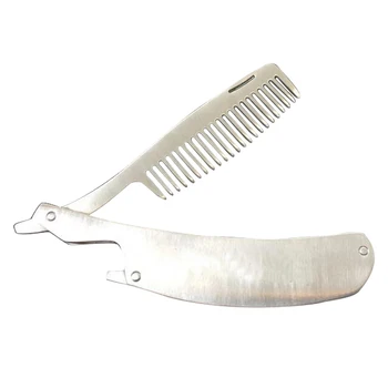

stainless steel Folding Comb Mens Beard Comb Sacks Pocket Combs Mini Folding Combs