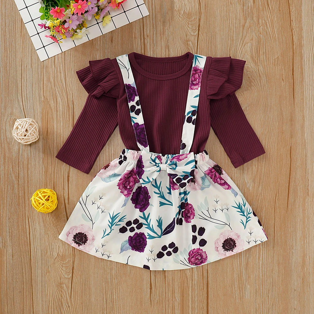 purple overalls skirt