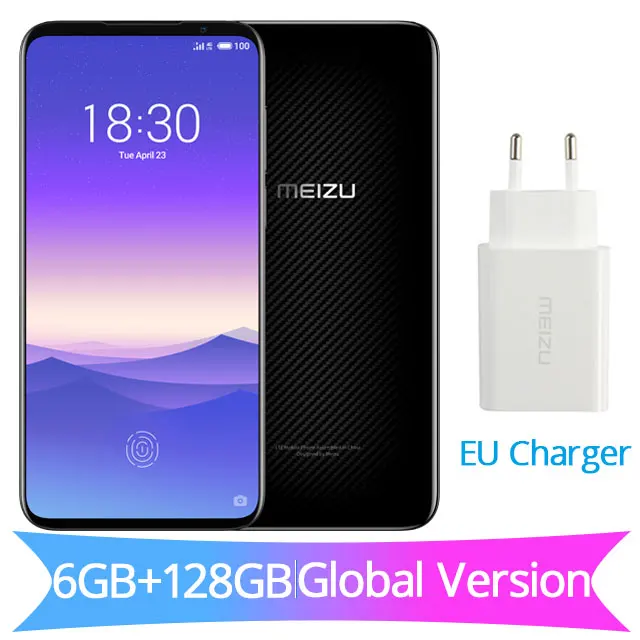 Meizu 16 s, глобальная версия, Meizu16s, 128 ГБ, Смартфон Snapdragon 855, камера 48 МП, NFC, Android Pay, мобильный телефон, 24 Вт, быстрая зарядка - Цвет: 6GB 128GB Black