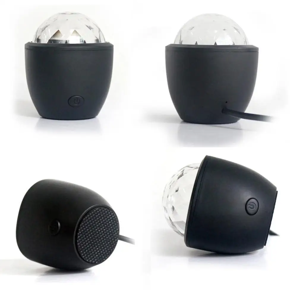 Mini RGB Stage Lights USB Powered Magic Ball Sound Control Multicolor Disco Ball Magic Lights Flash DJ Lights For Home KTV Bar