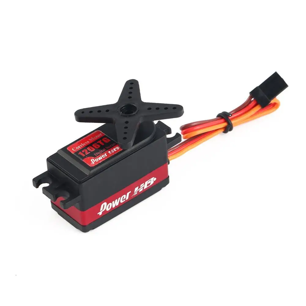 

POWER HD 1206TG Aluminum Metal Gear Digital Servo with 7kg High Torque for RC Car Robot Airplane Fixed Wing Aircraft Drone
