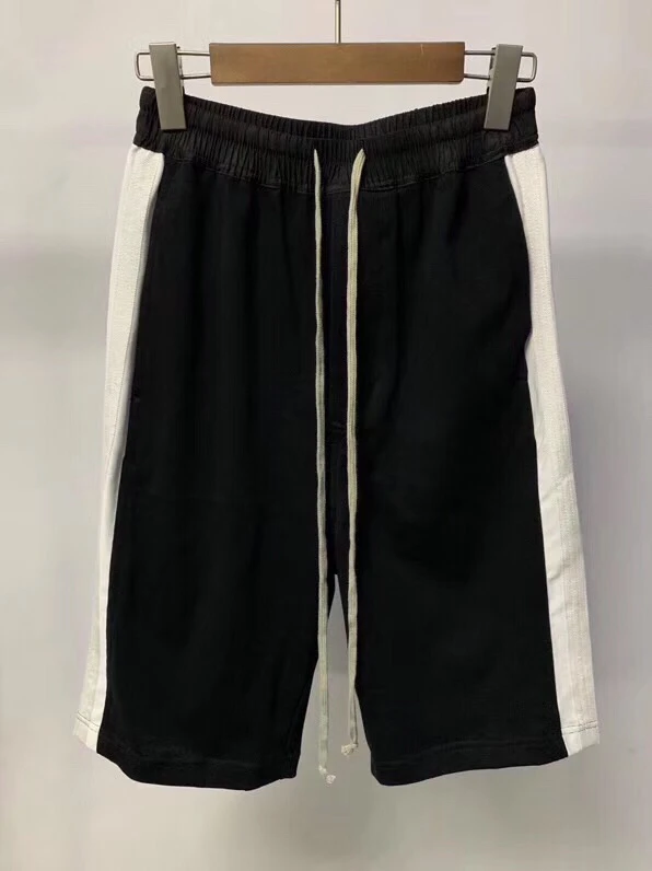 

new men low crotch side white stripe track shorts