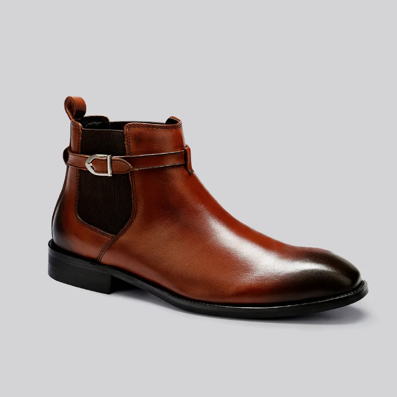 

2020 Spring New Style Warm Shoes Genuine Leather Martin Boots Men's Retro Chelsea Leather Boot Casual Men's Boot MEN'S SHOES