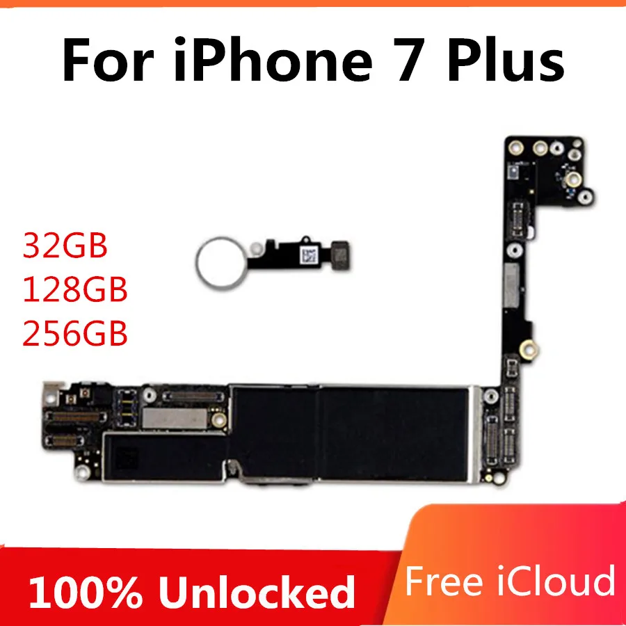 Бесплатная доставка для iPhone 7 Plus материнская плата с/без Touch ID оригинальная