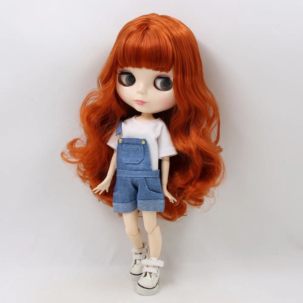 Neo Blythe Doll with Ginger Hair, White Skin, Shiny Cute Face & Custom Jointed Body 2