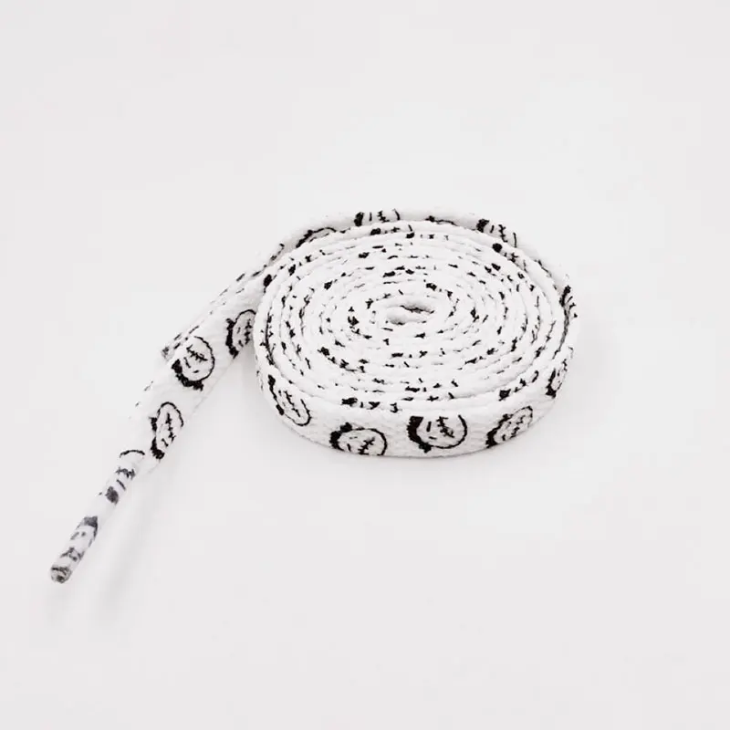white 140cm 1 пара цветные Coolstring крутые спортивные шнурки с рисунками из мультфильмов безопасные кроссовки с шнурками для ночной прогулки - Цвет: white 140cm