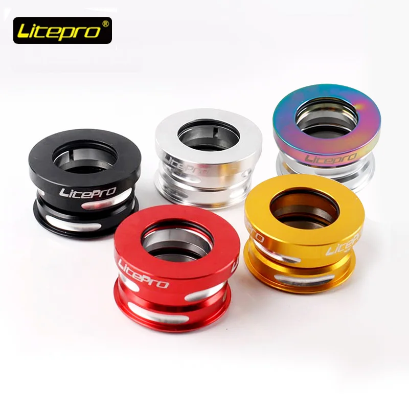 

1PC Litepro Folding Bicycle Headset Bike Headset Cover Bowl 44mm Built-in Sealed Bearing Head Set For Fnhon Ynhon BYA412 P18 P8