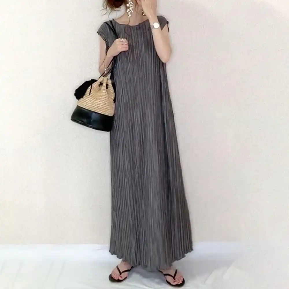 dark grey maxi dress