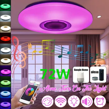 

72W LED Ceiling Lights Modern RGB Home Lighting APP Control bluetooth Music Light Bedroom Lamps AC110-260V Smart Ceiling Lamp