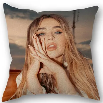 

New Custom Sabrina Carpenter Pillowcase Cotton Linen Fabric Square Zipper Pillowcase 45X45cm Wedding Decorative Pillow cover