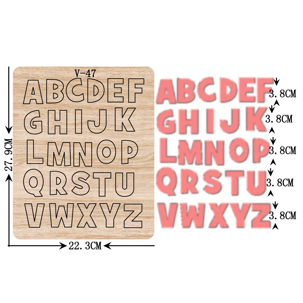 DIY Новые A-Z деревянные штампы для скрапбукинга Толщина/15 8 мм/в-47 | Дом и сад
