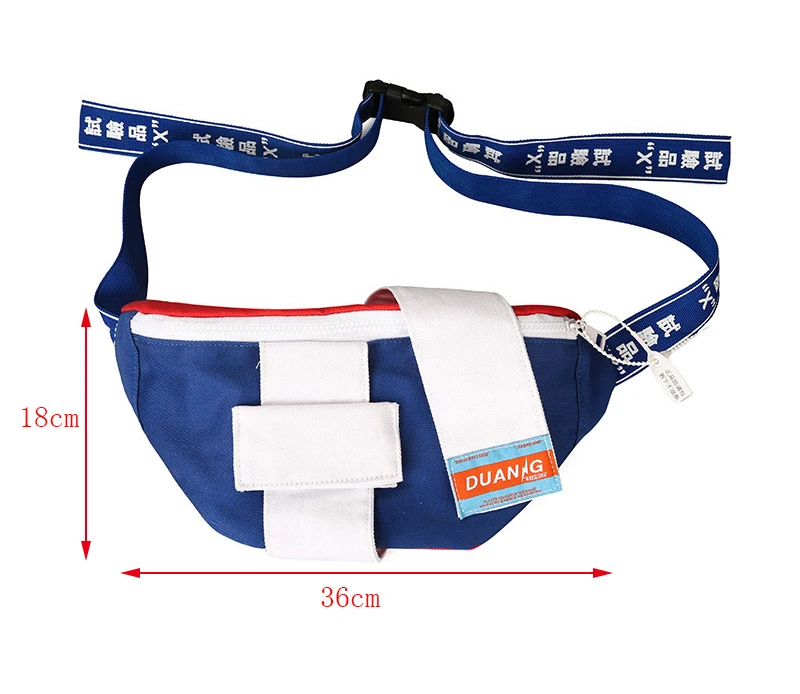 Men Trend Waist Bag Fanny Pack Unisex Chest Packs Banana Bags Street Style Couple Hip Hop Bag Crossbody Pack Canvas Bum Package