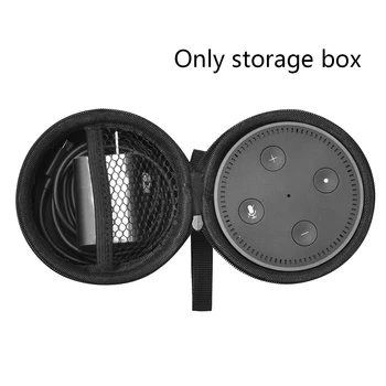 

Small Travel Speaker Case Shockproof Charger Storage Zipper Carrying Accessories Water Resistant Anti Scratch For Echo Dot 2