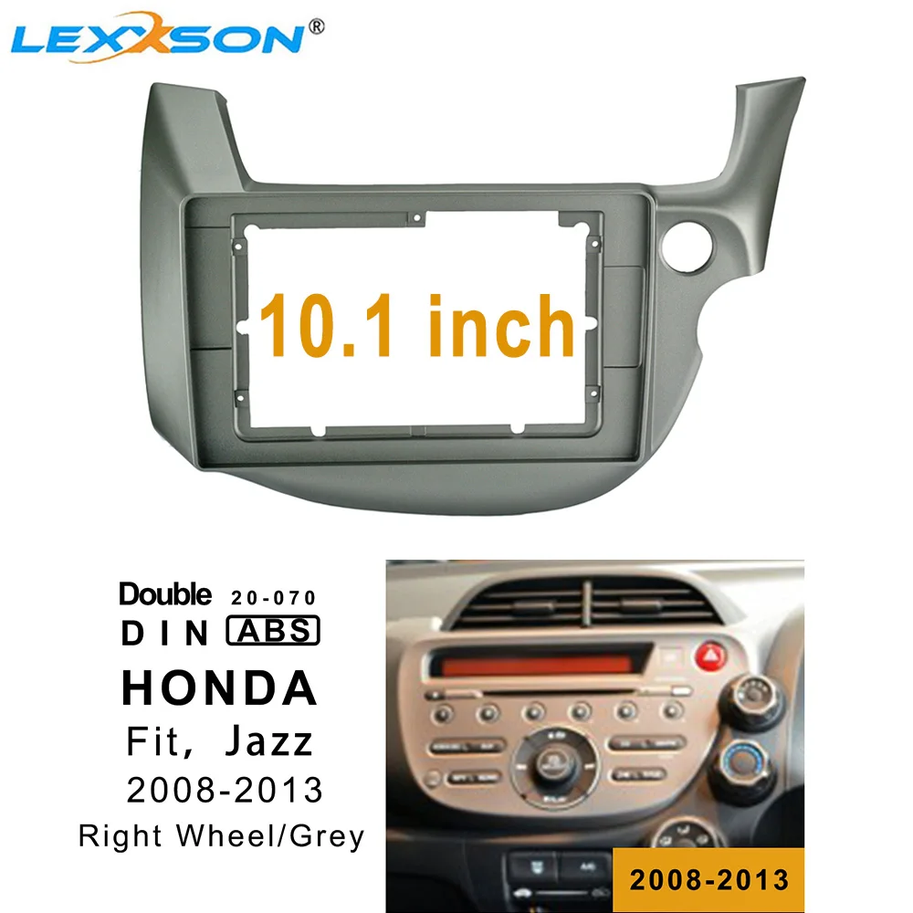 10.1 Inch 2din Car Fascia For Honda Fit Jazz 2008 - 2013 Right Wheel Panel Dash Mount Installation Double Din Dvd Frame | Автомобили и