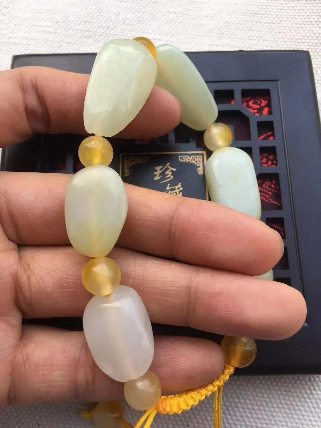 Натуральный Xinjiang Hetian jade ручной полированные бусины Браслеты Натуральный необычный мужской женский нефритовый браслет с сертификатом