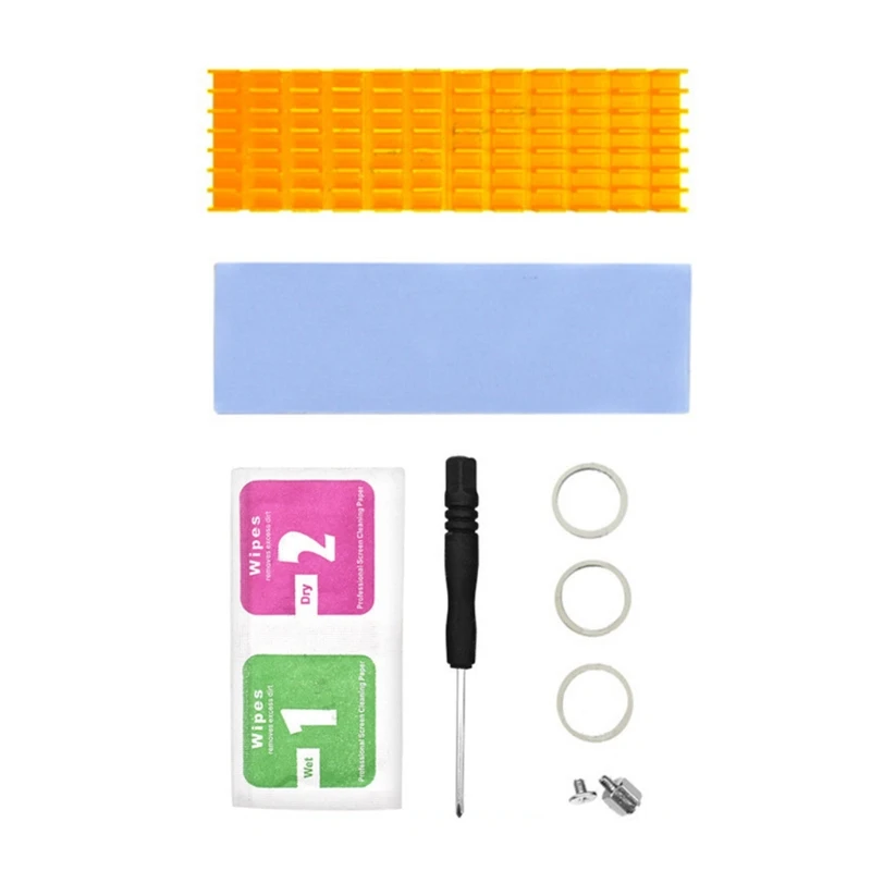 1Set For M 2 NGFF NVME 2280 PCIE SSD Aluminum Cooling Heatsink With