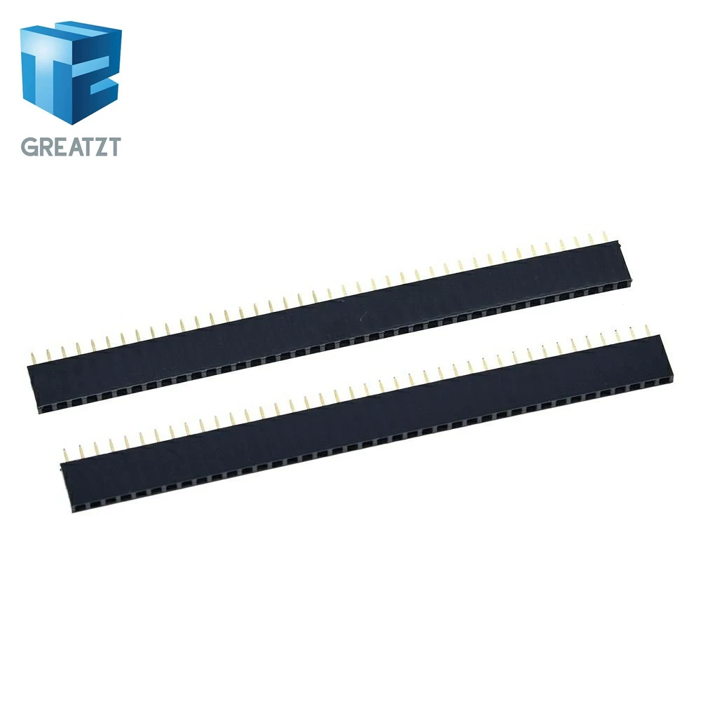 10Pcs 2.54mm 40 Pin Female Single Row Pin Header Strip Good Quality
