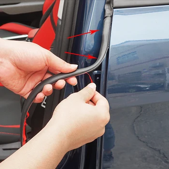 

Car Door Seal Strips Sound Insulation Sealing Strip DIY 2pcs Auto Rubber Seals Weatherstrip Rubber Seals Automobiles Accessories
